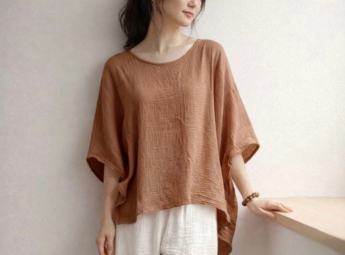 Gauze Oshin Boxy Top