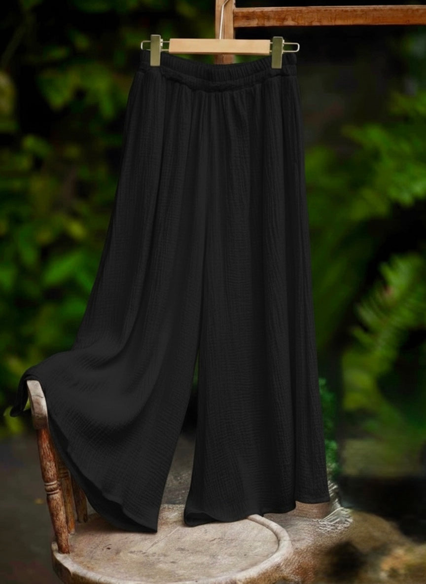 Gauze Wide Leg Pants