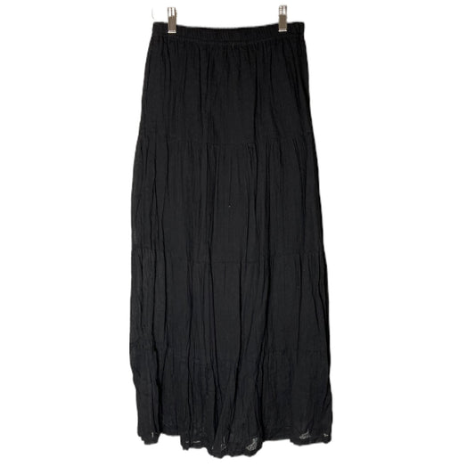 Elastic Waist Long Skirt with Two Pockets and Lining