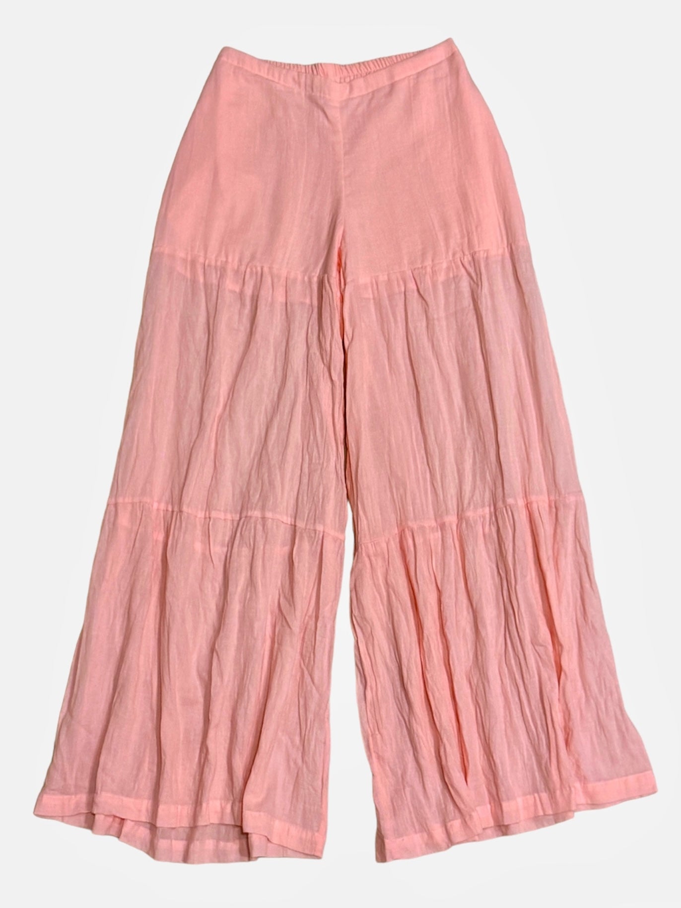 Elastic Waist, Wide Leg Pants with 2 Pockets and Lining