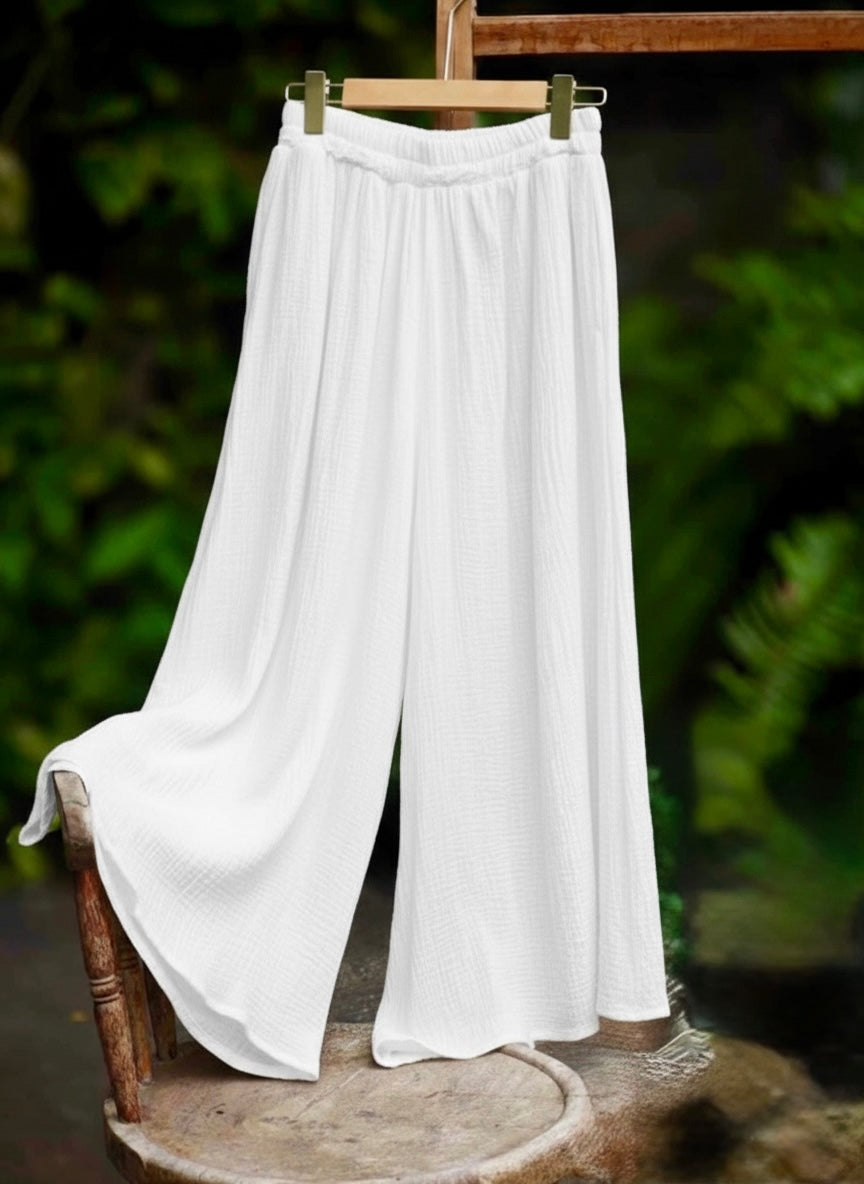 Gauze Wide Leg Pants