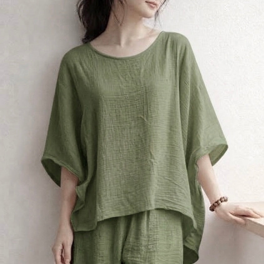 Gauze Oshin Boxy Top