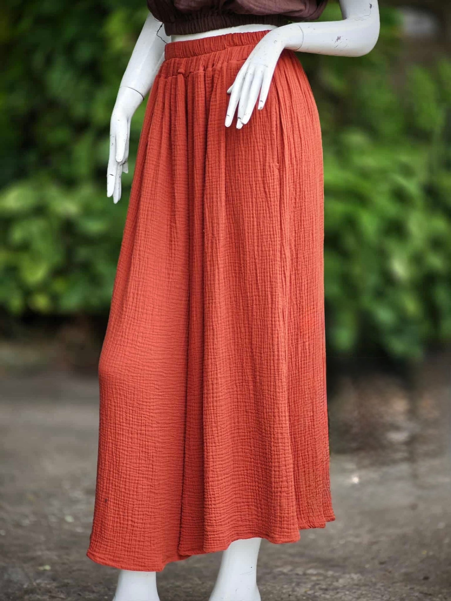 Gauze Wide Leg Pants