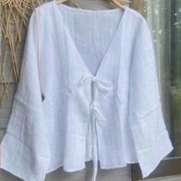 Gauze Double Tie -Front Cardigan