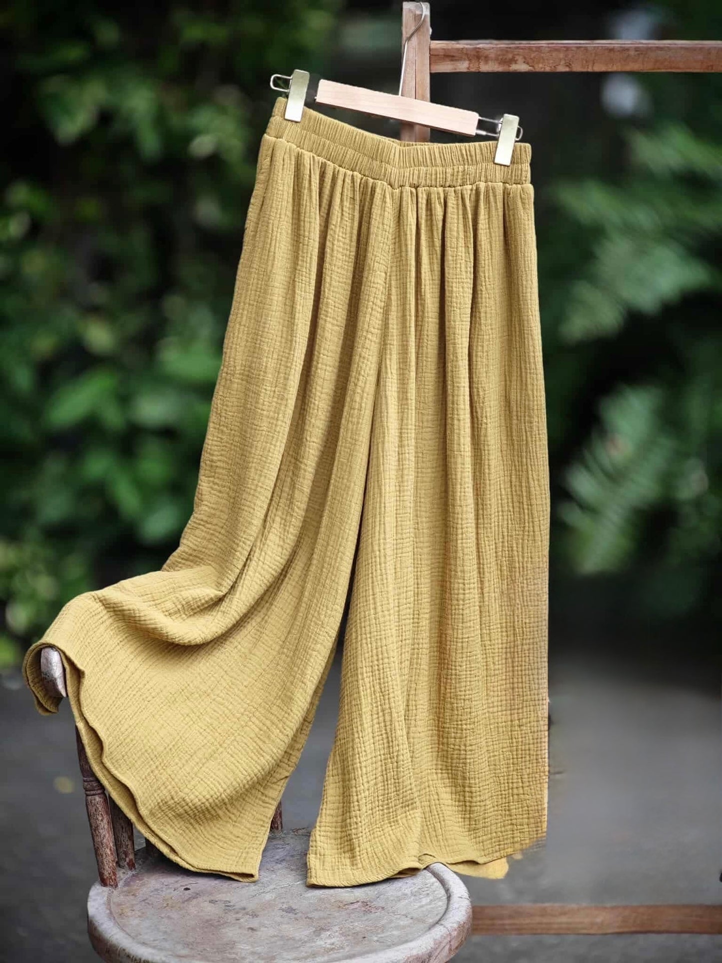 Gauze Wide Leg Pants