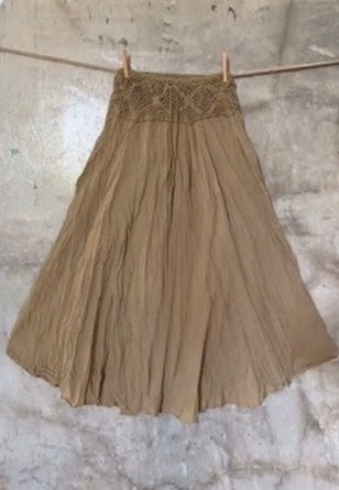 Waist Crochet Cotton Skirt