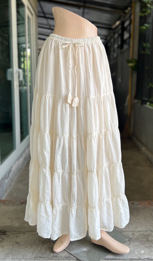 Cotton Tiered Skirt
